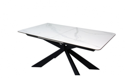 Стол обеденный модерн super premium ceramic  Evro- Oregon White Gloss Ceramic матова керамика ZH01 T7065