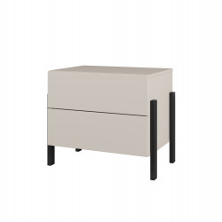 Тумбочка прикроватная Helvetia JUKON S 24KSND22 (кашемир/черный)