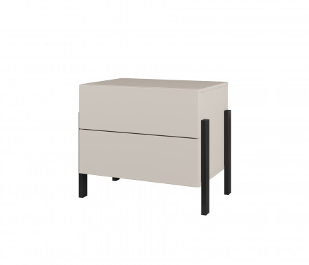 Тумбочка прикроватная Helvetia JUKON S 24KSND22 (кашемир/черный)