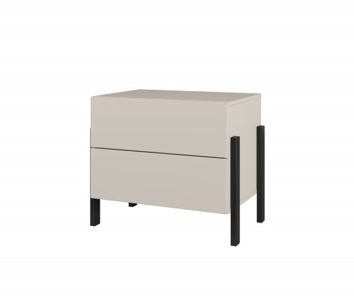 Тумбочка прикроватная Helvetia JUKON S 24KSND22 (кашемир/черный)