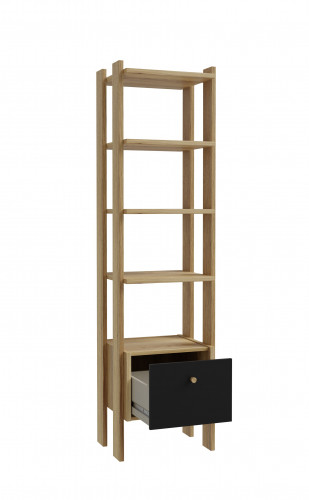 Стеллаж для книг Forte COXIM CXMR711 (дуб Маувелла/черный)