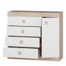 Большой комод EVR- Соната-5 дуб Сонома + фасад белый