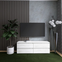 Тумба под телевизор EVR- Лайт ЛТВ-1400 крафт белый