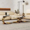 Комплект журнальных столов Elt- T-01 золото + керамика  