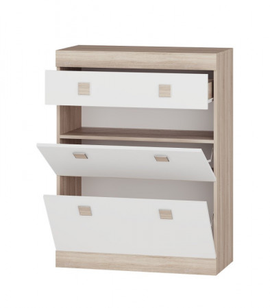 Прихожая(модульная) EVR- Соната-7 дуб Сонома + белый