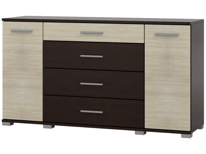 Спальня (модульная) EVR- Бриз-1 венге темный + фасад дуб молочный