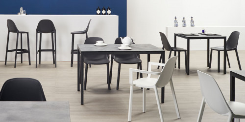 Кресло обеденное уличное VLL- SCAB Più 2335 (антрацит, красный, тортора, белый)