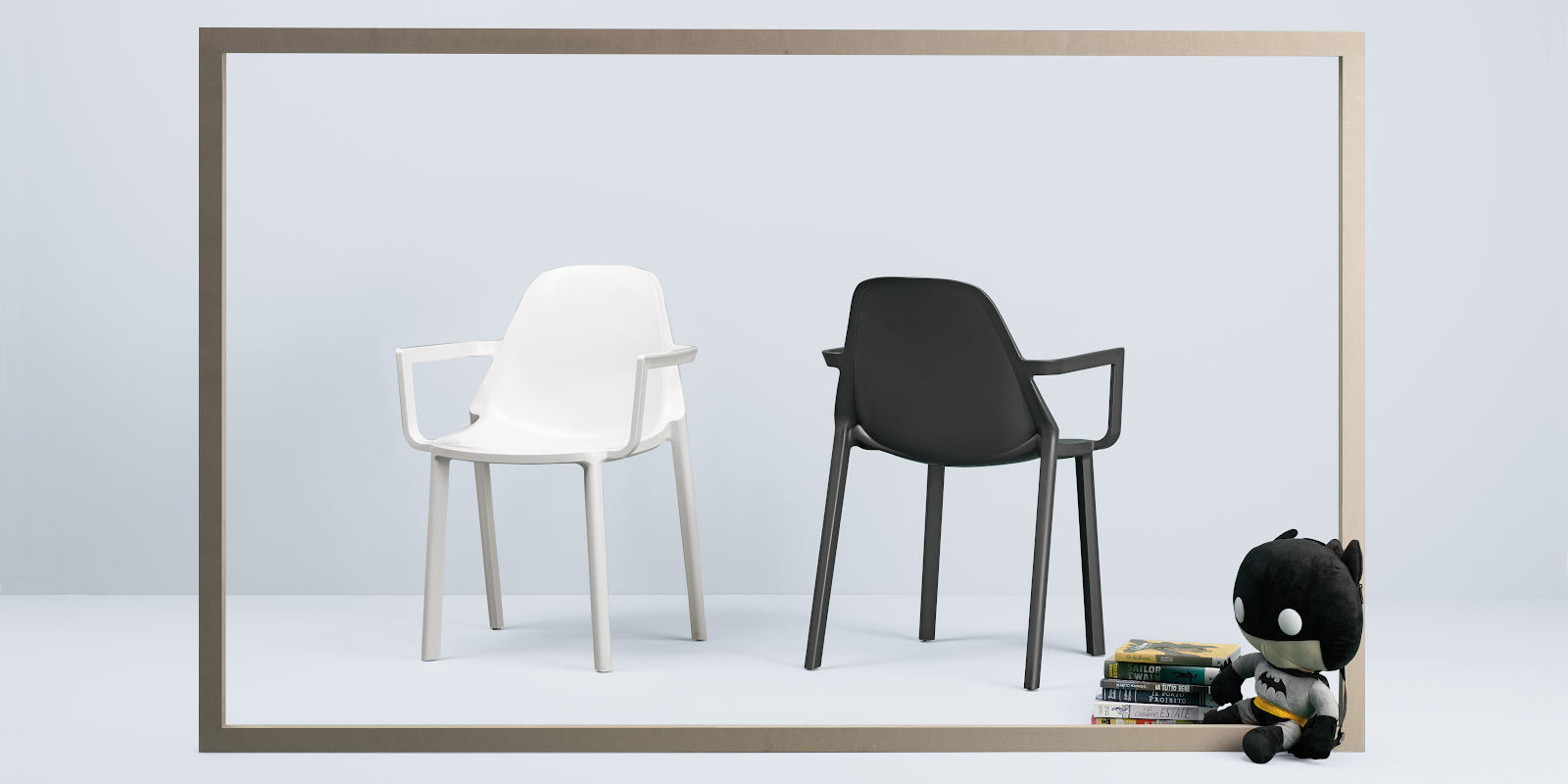 Кресло обеденное уличное VLL- SCAB Più 2335 (антрацит, красный, тортора, белый)