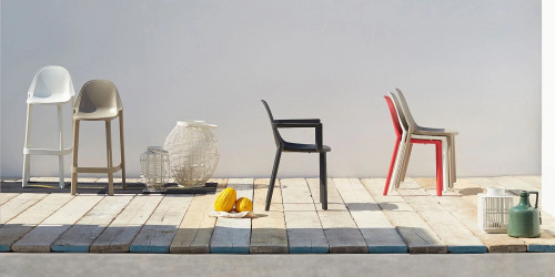 Кресло обеденное уличное VLL- SCAB Più 2335 (антрацит, красный, тортора, белый)