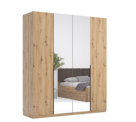 Шкаф MRK- TEDDY 179,2*210,6 м Дуб Артизан / Зеркало 4 двери 