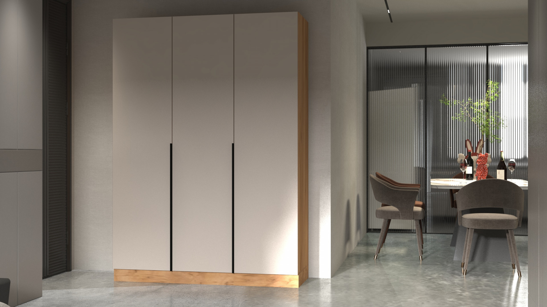 Шкаф на 3 двери ViA- Сити С-16