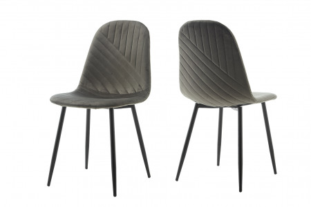 Стул обеденный BIO- Grace Ярис (велюр графитовый) 