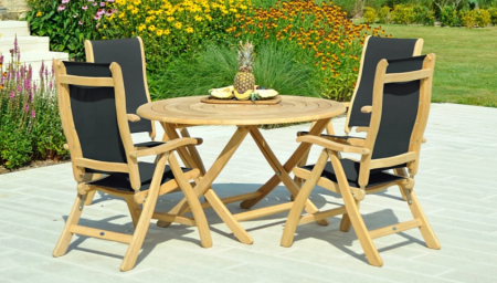 Стол из дерева Alexander Rose TEA- ROBLE BENGAL FOLDING TABLE 1.30M Ø