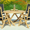 Стол из дерева Alexander Rose TEA- ROBLE BENGAL FOLDING TABLE 1.30M Ø