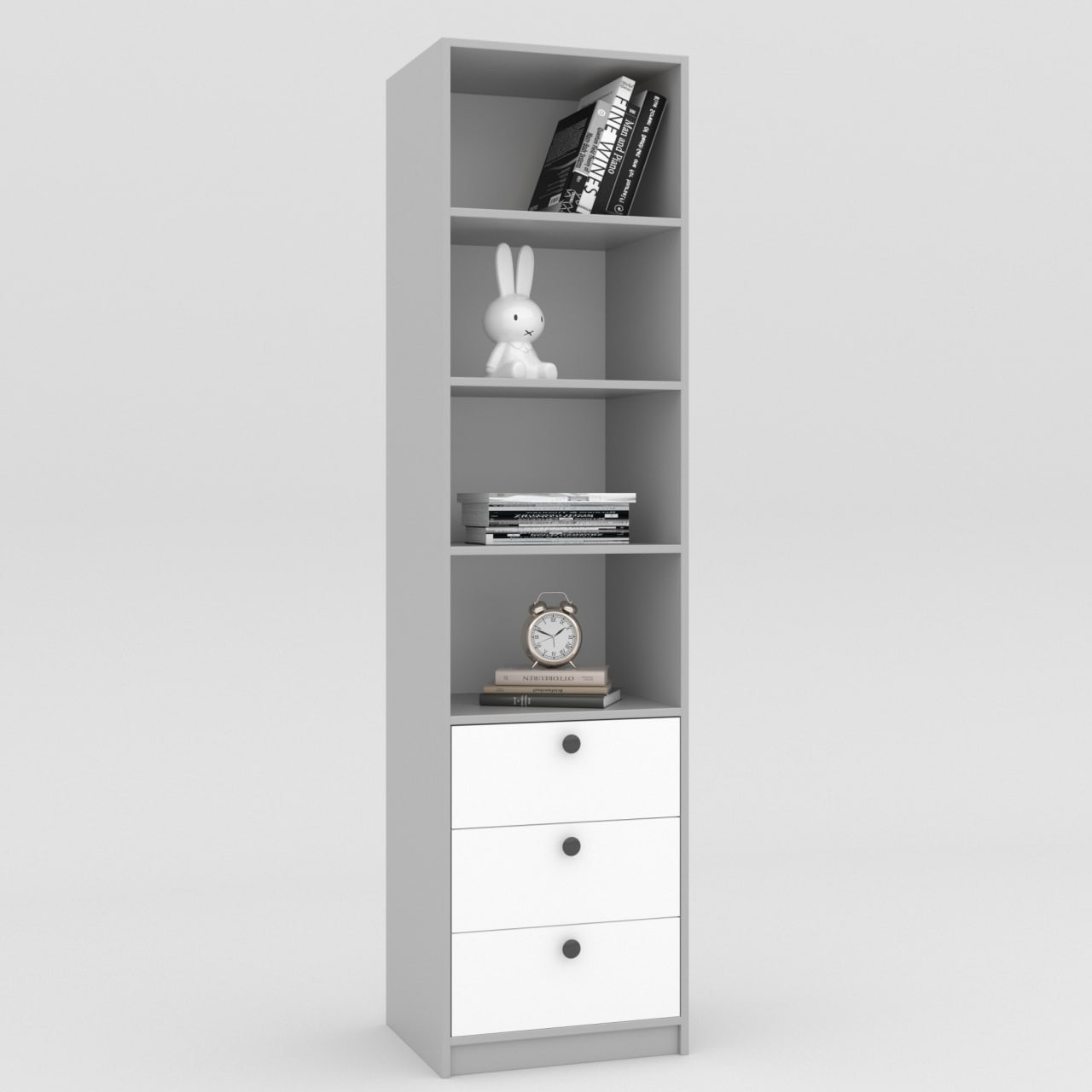 Шкаф детский 195х50х42 см KOD- ШК-д-3ф (белый фасад)