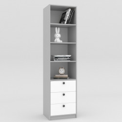 Шкаф детский 195х50х42 см KOD- ШК-д-3ф (белый фасад)