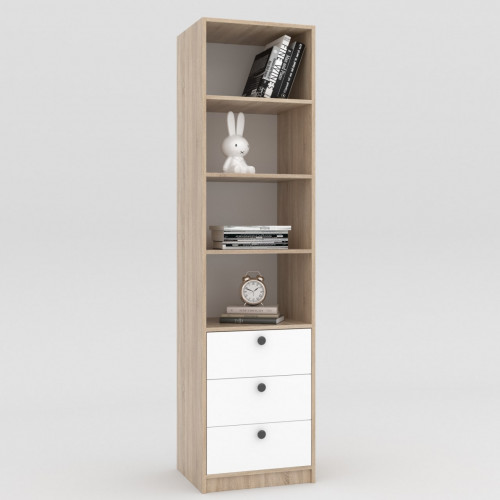 Шкаф детский 195х50х42 см KOD- ШК-д-3ф (белый фасад)