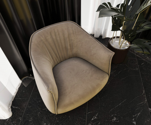 Дизайнерское кресло Mil- Nau 82х80х73см,Бежевый