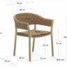 Стул уличный Kave Home POLA J0600050FN46 (коричневый)