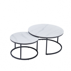 Комплект журнальных столиков VTR- Лоренза CT-35 каса вайт