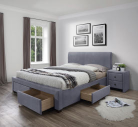 ​Кровать мягкая двуспальная с выдвижными ящиками PL- Halmar MODENA 3 160