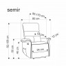 Кресло HALMAR SEMIR 2 (темно-зеленый)