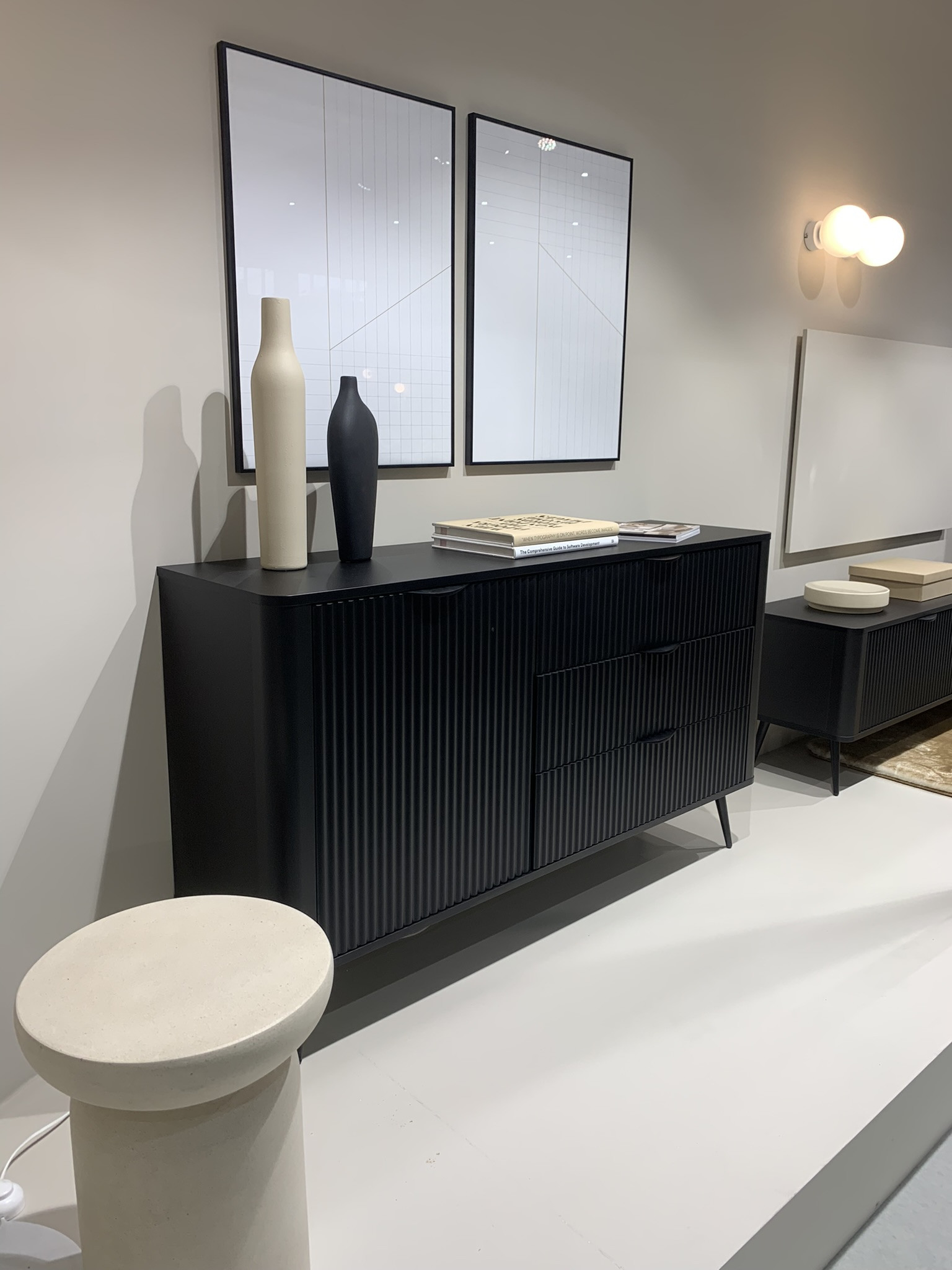 Комод 1-дверный с 3 ящиками, Perfect Home Ланте / Lante 1D3S/138, Черный