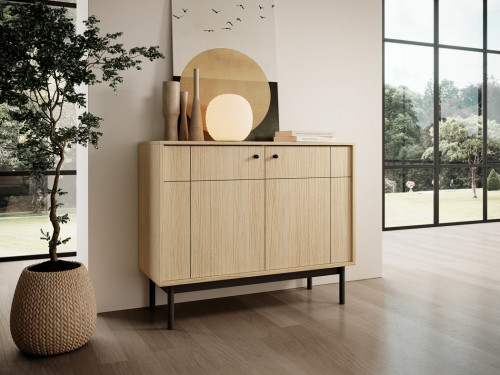 Комод Perfect Home Джапанди / Japandi K104 2-дверный Дуб линеа