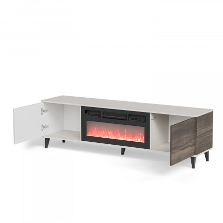 Тумба РТВ HALMAR RANDOM 2 RTV-180K с камином кашемир-орех