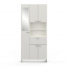IDEA Высокий шкаф 1+4 двери+1 ящик КОРАЛ белый