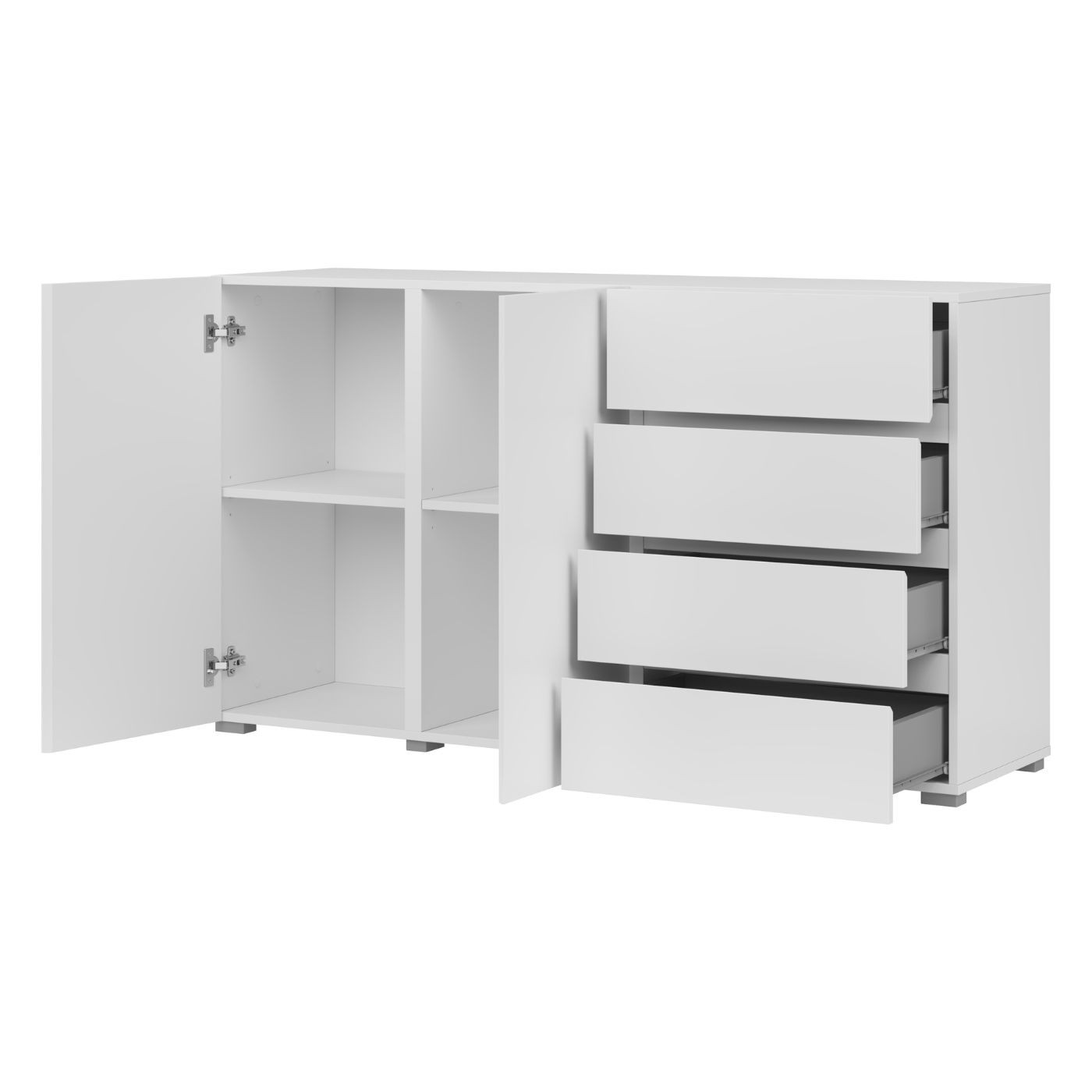 Комод на 2 двери и 4 ящика Helvetia ASYMETRIC 24N0OA42 (белый)