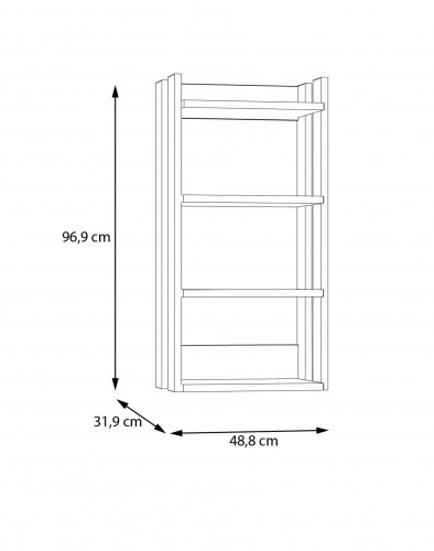Полка навесная Forte COXIM CXMR711 (дуб Маувелла)