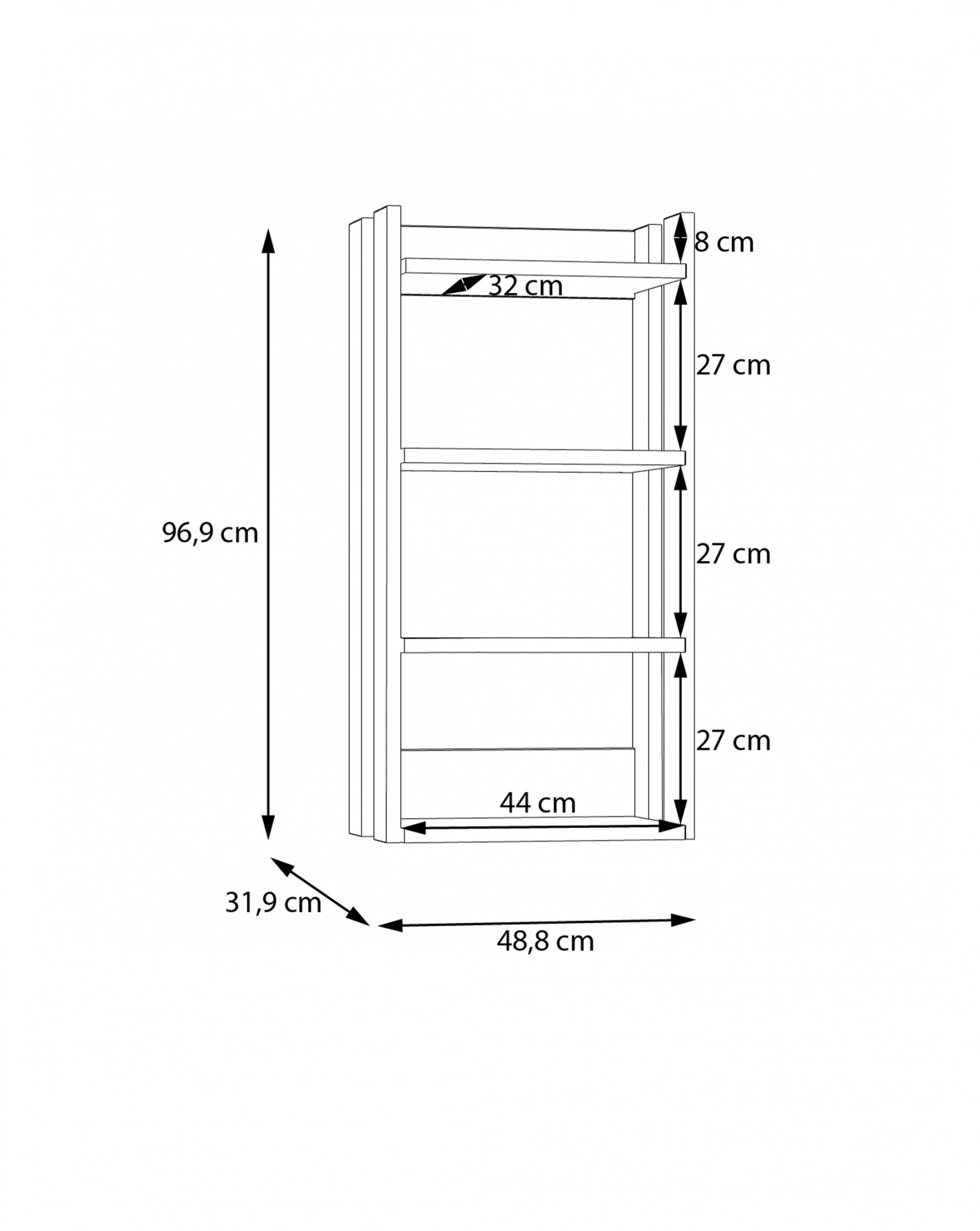 Полка навесная Forte COXIM CXMR711 (дуб Маувелла)
