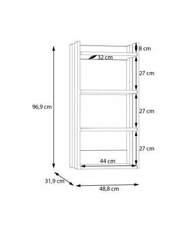Полка навесная Forte COXIM CXMR711 (дуб Маувелла)