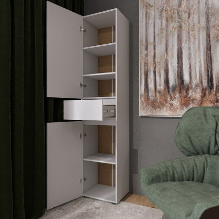 Пенал с ящиком EVR- Лайт ПЛ-1 белый(нимфея альба)