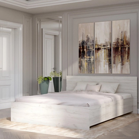 Кровать двуспальная EVR- Соната венге + крафт белый