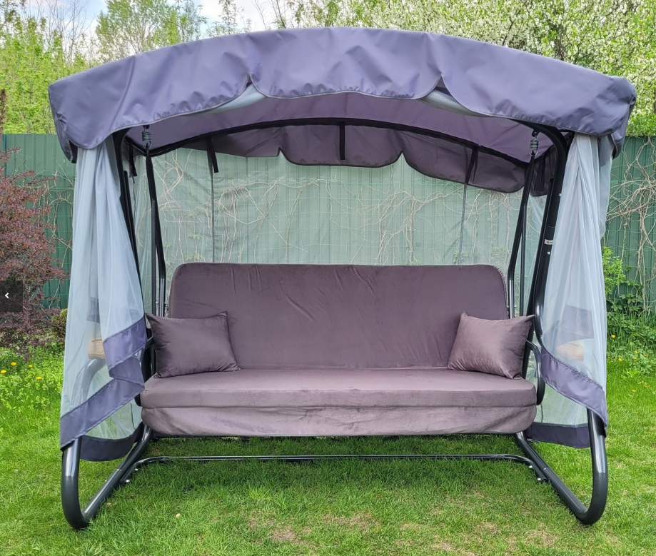 Тент с сеткой для садовой качели GG- Граф, Черная Жемчужина ТС-033