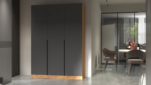 Шкаф на 3 двери  и гладильное отделение ViA- Сити С-17