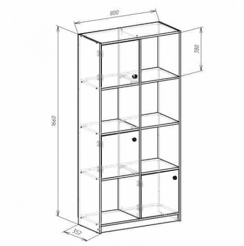 Стеллаж модульный Chess KOD- ШК-м-детский