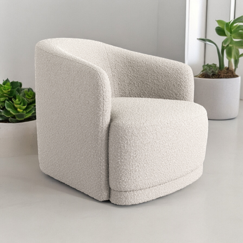 Дизайнерское мягкое кресло Mil- ANDERS 73х80х70 см Белый