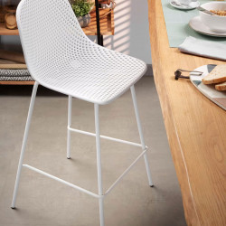 Стул полубарный Kave Home QUINBY CC1221S05H (белый)