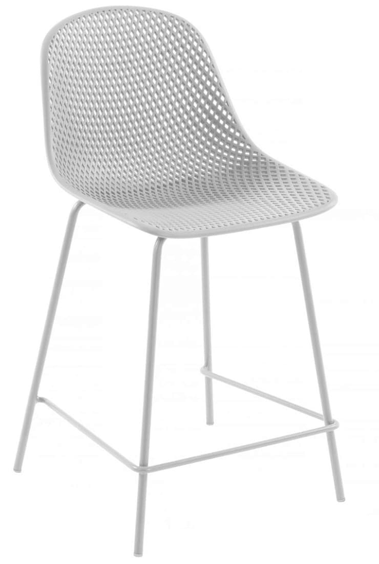 Стул полубарный Kave Home QUINBY CC1221S05H (белый)