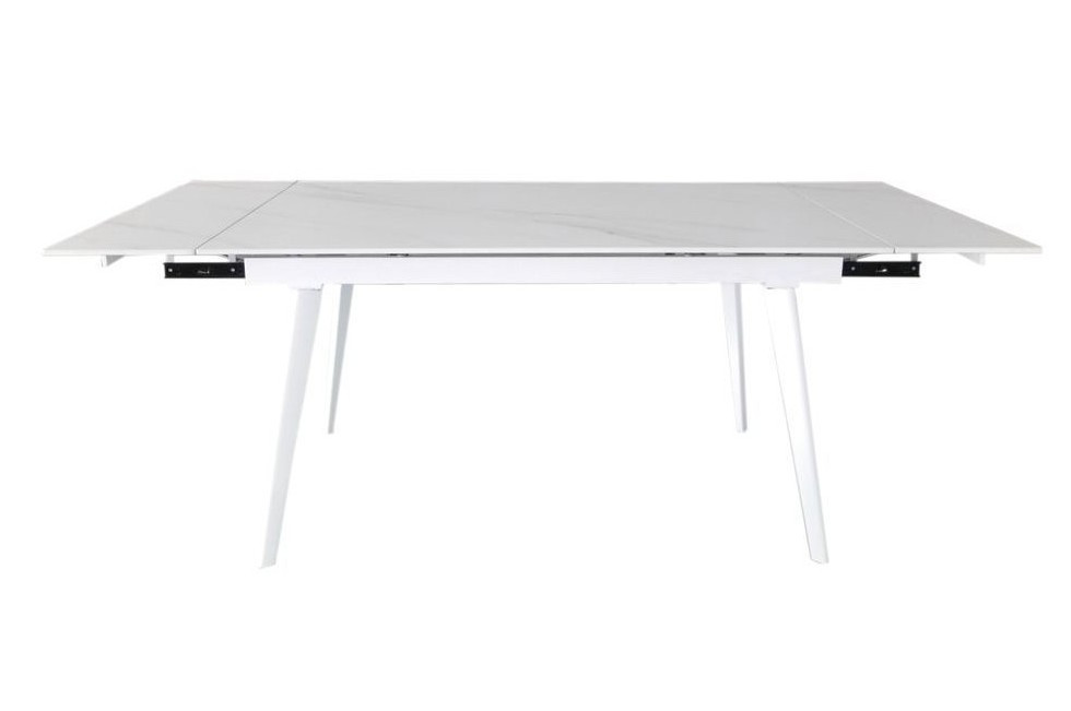 Стол керамический CON- HUGO (Хьюго) 140/200 см CARRARA WHITE, белый