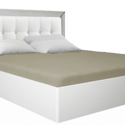 Кровать MRK- Белла Мягкая спинка Глянец белый 1,6х2,0 без каркаса