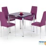 Обеденный комплект PL- HALMAR KENT + стулья K-70 C (фиолетовый)