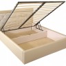 Двуспальная мягкая кровать с подъемным механизмом TPRO- EAGLE IRMA lift 1600x2000 beige E2417