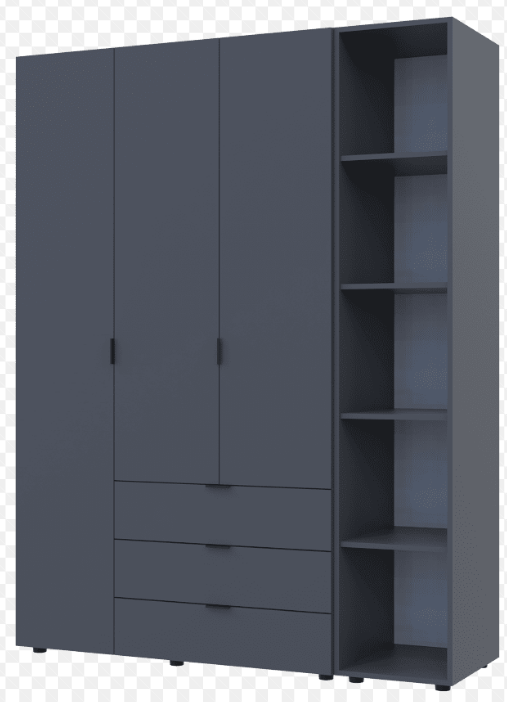 Комплект с этажеркой DRS- Гелар (154,4x49,5x203,4 см) 3 ДСП    