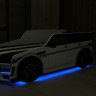 Кровать автомобиль VRN- Premium Мерседес P006 (Черный, Белый)