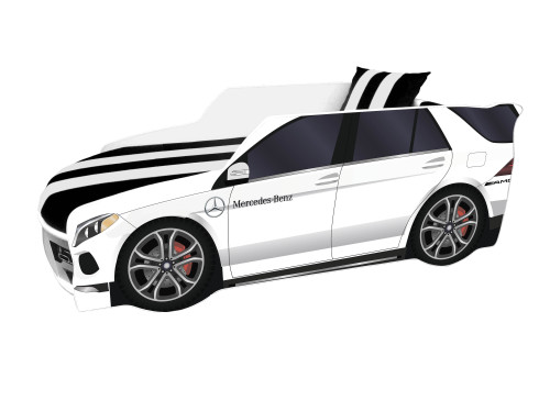 Кровать детская VRN- Premium P006 Мерседес (Черный, Белый)