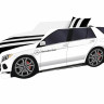 Кровать автомобиль VRN- Premium Мерседес P006 (Черный, Белый)